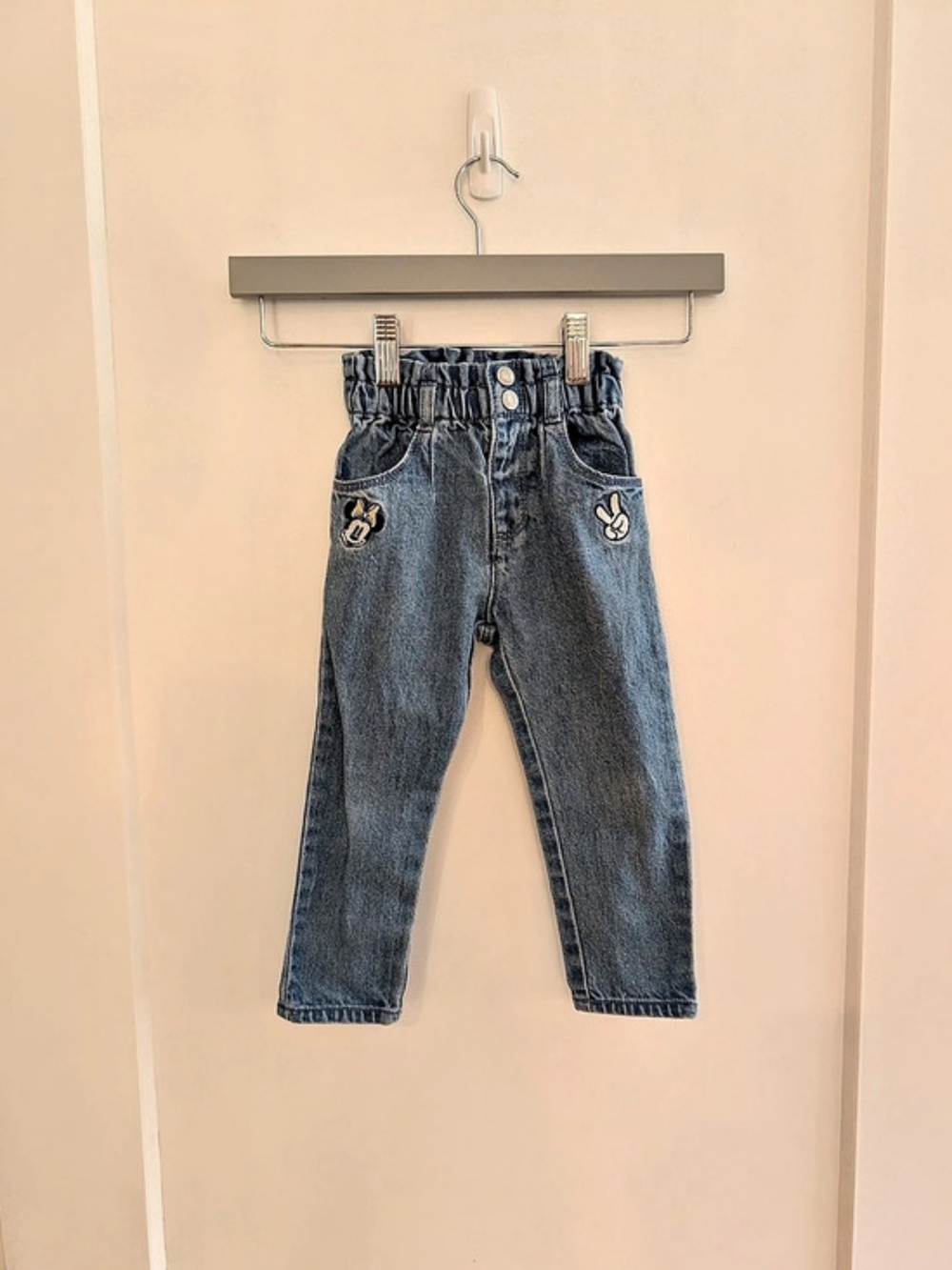 2/$20 💚 Zara Disney Minnie Mouse Paperbag Jeans Blue